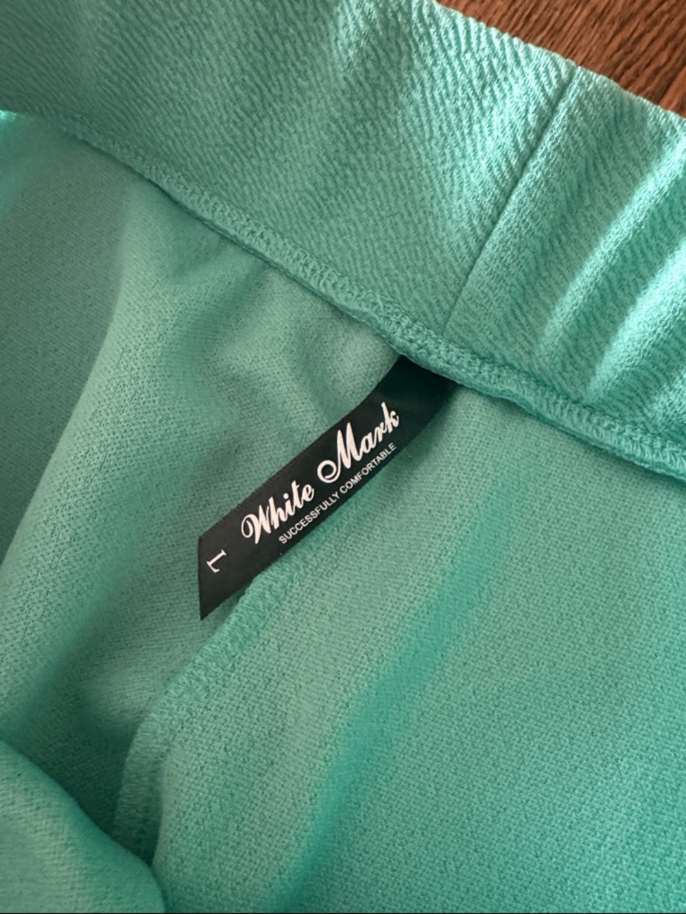 White Mark Seafoam Green Circle, Flared Midi Skirt, L - Picture 3 of 8